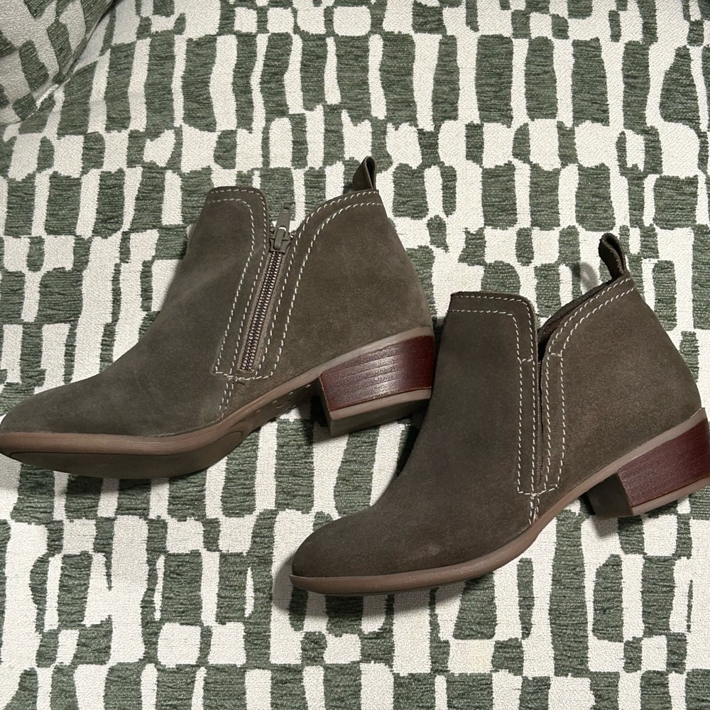 Diba Khaki Ankle Booties